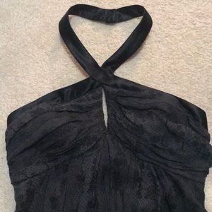 Women’s Charcoal floral, flowy sexy halter.